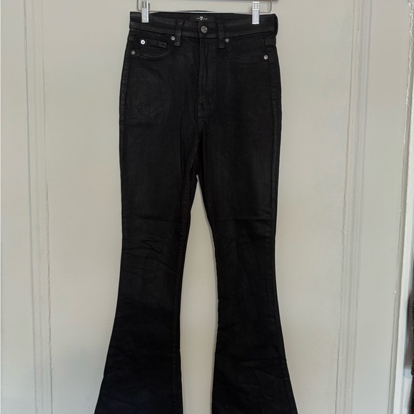 Black Flare Women Jeans - Picture 1 of 4